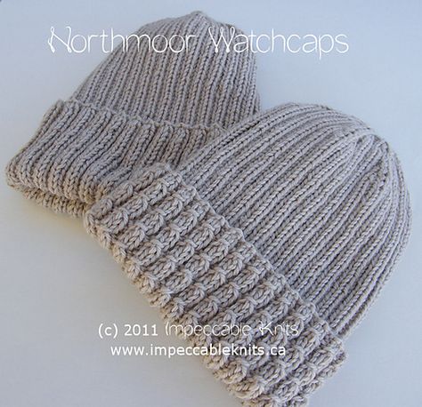 Another Free Pattern – Happy New Year 2012! – Northmoor Watchcaps Knitted Mittens, Crochet Knit Hat, How To Purl Knit, Crochet Diy, Beanie Pattern, Hat Knitting Patterns, Knitting Accessories, Knit Or Crochet, Loom Knitting