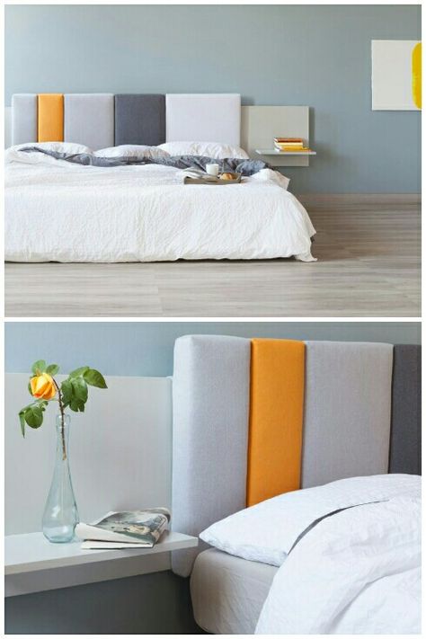 Thisi is a modular headboard system made up of movable components to change the look anytime you want a new look. Modular Headboard, Small Bedroom Style, Mattress Room, Bed Back Design, Bed Headboard Design, Upholstery Bed, Bed Furniture Design, Bedroom Bed Design, House Beds