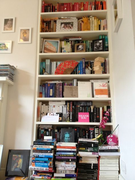 My overflowing bookshelf. Overflowing Bookshelves, 2024 Manifestation, Future Room, H.e.r Aesthetic, Building Blocks, Bookshelves, Bookcase, Dream House, Shelves