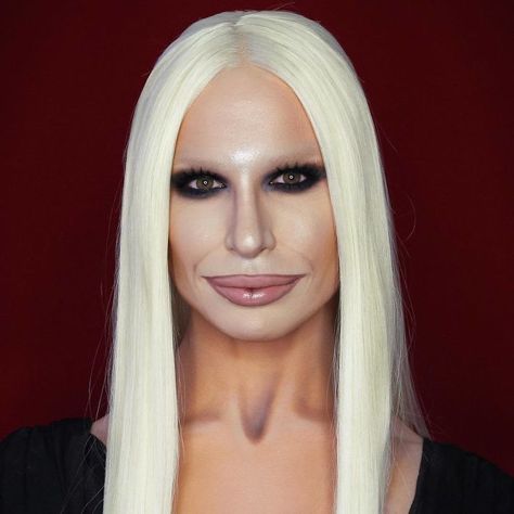 Donatella Versace Celebrity Makeup Transformation, Versace Makeup, Best Volumizing Mascara, Best Lengthening Mascara, Purple Mascara, Best Waterproof Mascara, Green Mascara, Pete Burns, Blue Mascara