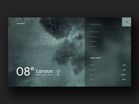 Weather App Website by Arthur .K Future Nature, Mẫu Power Point, Graphical Design, Desain Ui, App Website, Weather App, Design Apps, Cape Fear, Desain Editorial