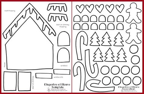 Gingerbread House Printable Craft Template Ginger Bread House Paper Craft, Printable Gingerbread House Template To Color, Gingerbread Paper House, Paper Bag Gingerbread House Printable, Gingerbread House Worksheet, Paper Gingerbread House Template Printables Free, Ginger Bread House Printable, Gingerbread House Printable Free, Build Your Own Gingerbread House