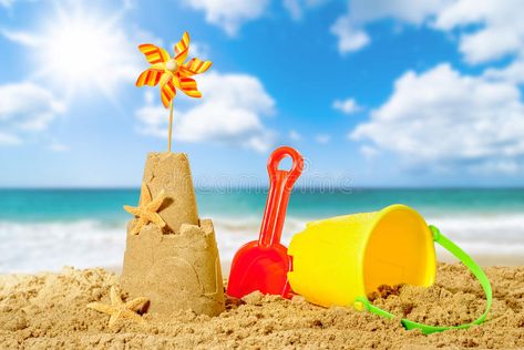 Sandcastle On The Beach. Sandcastle with bucket and spade with beach blur backgr , #AD, #bucket, #Beach, #Sandcastle, #spade, #background #ad Beach Sandcastle, Newport Restaurants, Sepia Art, Sea Drawing, Bucket And Spade, Beach Bucket, Pool Boy, Cute Babies Photography, Landscaping Images