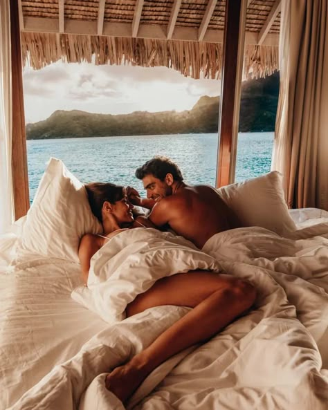 pinterest: hezzprice Bora Bora Honeymoon, Romantic Couple Getaways, Bora Bora Resorts, Overwater Bungalows, Couples Vibe, Romantic Honeymoon, Honeymoon Travel, Calm Water, French Polynesia