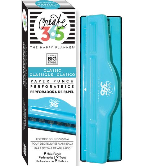 Punch your own paper and add it to your planner using the Create 365 Happy Planner Paper Punch It is designed to fit perfectly in The Happy Planners Personal customization is what makes this paper punch so unique It has a punch capacity of three sheets of paper or one sheet of cardstockBrand: Me & My Big IdeasPunch capacity: 3 sheets of paper or 1 sheet of cardstock Planner Storage, Happy Planner Punch, Create 365 Happy Planner, Classic Paper, Paper Craft Tools, Happy Planner Classic, Mini Planner, Happy Notes, Happy Planner Stickers