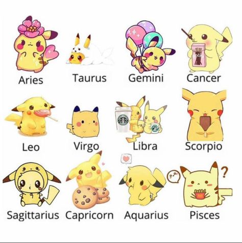 Griffonnages Kawaii, Zodiac Signs Animals, Cute Zodiac, Zodiac Signs Pictures, Zodiac Sign Fashion, Zodiac Characters, Zodiac Signs Chart, Anime Zodiac, Zodiac Signs Months