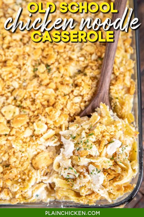 Chicken Noodle Casserole Recipe, Noodle Casserole Recipes, Chicken Noodle Casserole, French Onion Chicken, Plain Chicken, Cream Of Celery Soup, Onion Chicken, Noodle Casserole, Chicken Noodle