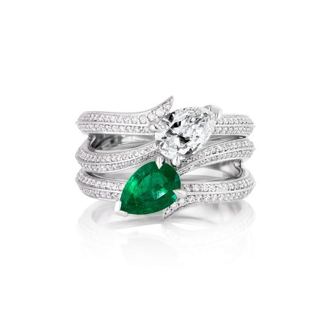 Emerald Rings, Stephen Webster, High Jewellery, Opposites Attract, Fancy Diamonds, Couture Jewelry, Classic Jewelry, Emerald Jewelry, High Jewelry