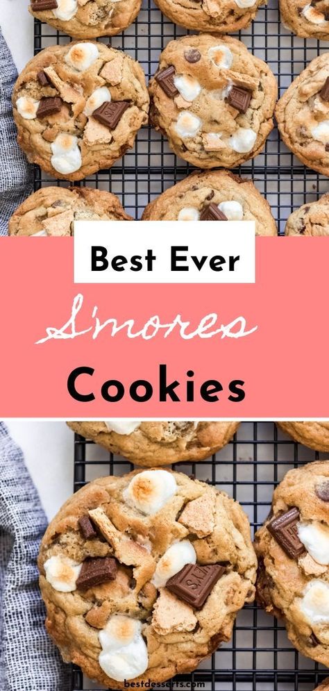 S Mores Cookies, Smores Dessert, Beaux Desserts, All The Elements, Smores Cookies, Gourmet Cookies, S'mores, Lost 100 Pounds, Fun Baking Recipes