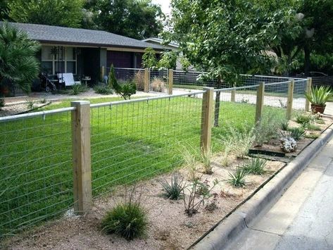 Do you have a strategy to remodel your house outside in the future? If yes, it appears that the fence could be one from the checklist to be decorated or adjustment. Hog Wire Fence Driveway Gate, Front Yard Metal Fence Ideas, Hippie Farmhouse, Fence Horizontal, Fence Colours, Fence Photography, Fence Border, Horse Fence, Fence Backyard