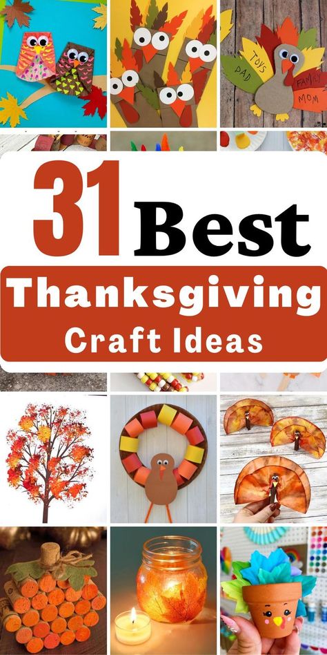 There are many fun and easy Thanksgiving crafts that you can do with your family and friends. From Thanksgiving crafts for kids to Thanksgiving crafts for adults, there are plenty of turkey crafts ideas. Making your own DIY Thanksgiving crafts is a great way to save money. Thanksgiving Craft Ideas, Thanksgiving Arts And Crafts, Thanksgiving Art Projects, Turkey Crafts Kids, Diy Thanksgiving Crafts, Fun Thanksgiving Crafts, Thanksgiving Crafts Preschool, Thanksgiving Turkey Craft, Easy Thanksgiving Crafts