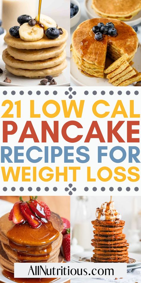 If you are after some breakfast recipes for weight loss that still taste indulgent, this list is for you! Enjoy delicious meals every morning without the added calories with this list of healthy recipes you’ll actually look forward to eating. Low Cal Pancakes For One, Low Calorie Oat Pancakes, Healthy Low Cal Pancakes, Low Cal Banana Pancakes, Low Calorie Banana Pancakes, Low Calorie Pancakes Healthy, Low Calorie Sweet Breakfast, Low Cal Pancake Recipe, Low Calorie Brunch