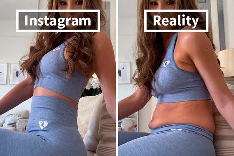 Influencer Shows Both 'Perfect' And Unedited Photos On Instagram So People Know The Whole Truth | Bored Panda Unedited Photos, Life Satisfaction, We Are All Human, Take Care Of Me, Body Image, Social Issues, Good Job, Inspirational Story, Bored Panda