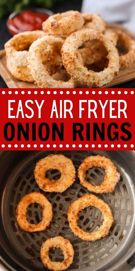 Air Fryer Frozen Onion Rings, Air Fryer Onion Rings Recipe, Onion Rings Air Fryer, Air Fryer Onion Rings, Frozen Onion Rings, Homemade Onion Rings, Crockpot Soups, Onion Rings Recipe, Air Fryer Oven Recipes