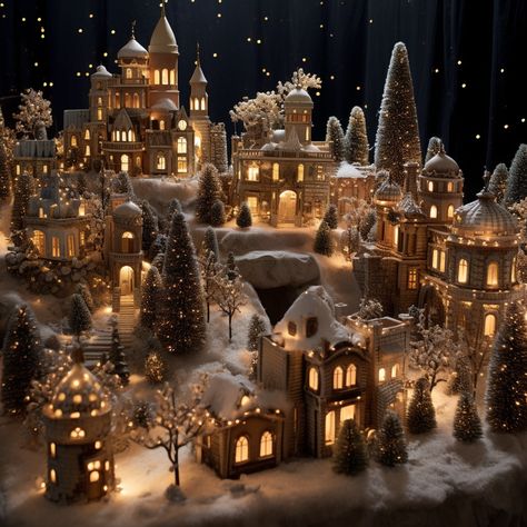 Fairy Christmas Village, Neutral Christmas Village Display, Aesthetic Christmas Village, Miniature Winter Village, Minimalist Christmas Village, Victorian Christmas Village, Scandinavian Christmas Village, Christmas Village Diorama, Christmas Village Inspiration