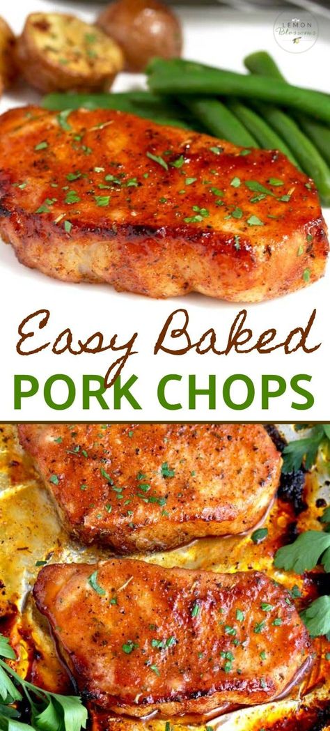 Oven Baked Teriyaki Pork Chops, Healthy Pork Chops In The Oven, 2 Pork Chop Recipes, Easy Juicy Pork Chops, Italian Baked Pork Chops, Easy Way To Cook Pork Chops, Paprika Pork Chops, Simple Baked Pork Chops, Italian Pork Chops In Oven