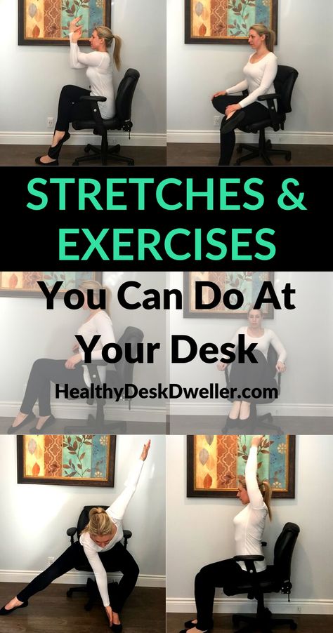 Stretches To Do At Your Desk, Stretch At Work, Desk Excerise, Exercises To Do At Your Desk, Desk Exercises At Work, Exercises At Your Desk, Healthy Stretches, Exercises At Work, Office Stretches