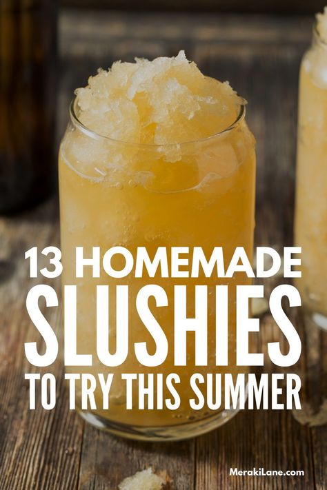 Healthy Homemade Slushies, Fresh Fruit Slushies, Alcohol Slushy Drinks, Icee Slushie Machine Recipe, Slushie Recipe Non Alcoholic, Sprite Slushie Recipe, Slurpies Recipe, How To Make A Slurpee, Summer Slushies Non Alcoholic