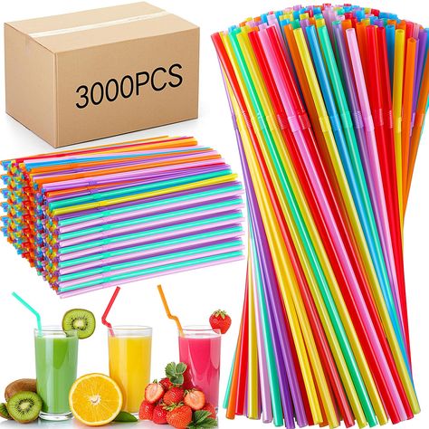 PRICES MAY VARY. Bulk Packaging: quality and quantity go hand in hand with our package that includes 3000 drinking straws in colorful pure colors; Whether you're hosting a large party, running a restaurant, or simply want a value pack for everyday use, our bulk packaging ensures you never run out of supply Effortless Style: with a bendable design, our bendy straws are sure to please both children and adults; You can bent these straws into a comfortable position, making drinking much easier and f How To Make Drinks, Neon Color, Pure Color, Effortless Style, Straw, Neon, Packaging, Restaurant, Running