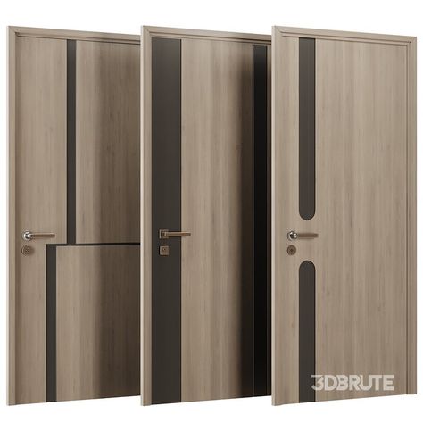 Entrance door set52 3d model Buy Download 3dbrute Flush Doors Design Modern, Veneer Doors, White Pelican, Flush Door Design, House Main Door, Modern Entrance Door, Flush Door, Modern Gate, Main Entrance Door Design