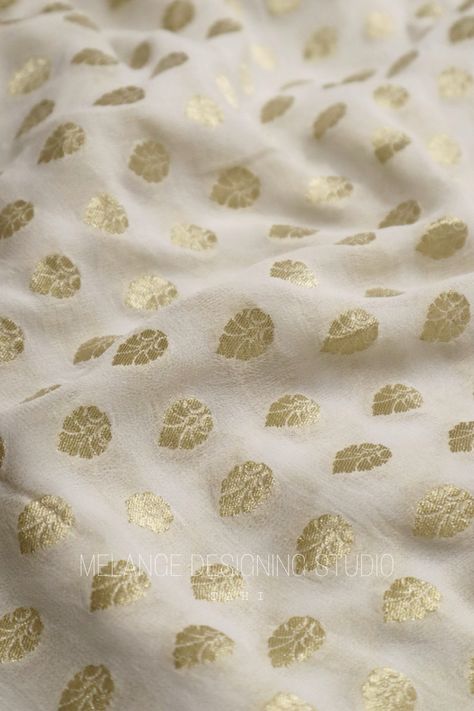 Georget base *Pure Banarasi Brocade fabric (Watergold Zari ) #banaras #zari Melange Designing Studio is a manufacturer and Trader of Dyeable fabrics in Wholesale and Retail. We've been doing business for the past four years and is based in Ernakulam, Kerala. Following are the services we provide 🔶 Dyeable Fabrics (Wholesale / Retail) 🔶 Fabric Dyeing 🔶 Unstitched Salwar Suits (Wholesale) 🔶 Crochet | Cotton | Lucknow Laces etc... 🔶 Dyeable Dupattas 🔶Lucknow , Banarasi Fabrics , Sarees , Saree Branding, Banarasi Print, Banarasi Brocade Fabric, Banarasi Fabric, Traditional Prints, Banarasi Brocade, Fabric Dyeing, Set Saree, Embroidered Tablecloth