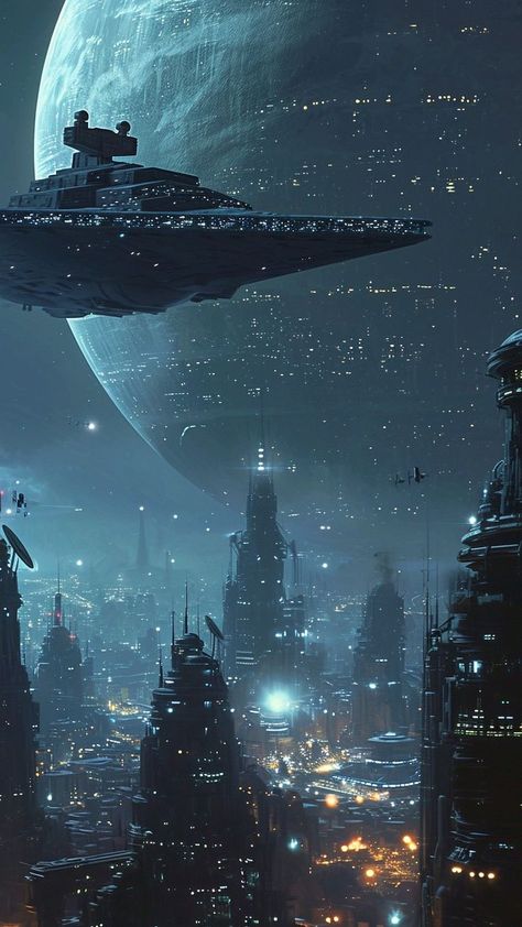 Star Wars Universe Wallpaper, Cool Wallpapers Star Wars, Star Wars Art Wallpaper, Scifi Wallpaper, Sci Fi Wallpapers, Star Wars Coruscant, Sztuka Science Fiction, Image Joker, Futuristic World