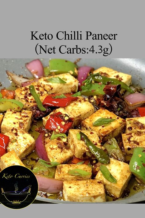 Today's recipe is a very popular indo-chinese paneer dish called chili paneer I have optimized the recipe to fit it to the keto diet here you go! #ketochillipaneer #ketopaneer #ketopaneerrecipes #ketocurries #ketocurry #ketocurryrecipes #ketoindian #ketoindiancurries #ketoindia #indianketocurries Keto Chilli, Chilli Paneer Recipe, Paneer Dish, Chili Paneer, Keto Curry, Indo Chinese Recipes, Chilli Paneer, Paneer Dishes, Paneer Recipe