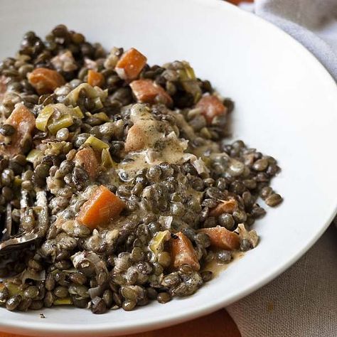 Warm French Lentils - Barefoot Contessa Ina Garten Lentils, French Lentils Recipe, Salad Coleslaw, Lentils Recipes, Lentils Recipe, French Green Lentils, Vegan French, French Lentils, Ina Garten Recipes