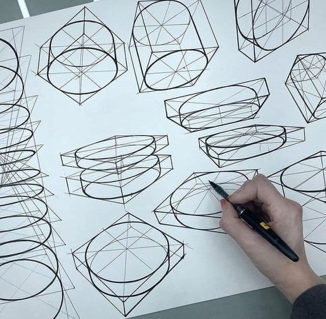 (8) Facebook Clouds Perspective Drawing, Industrial Design Sketch Tutorial, Drawing Shapes, Basic Art Techniques, Geometric Shapes Drawing, Structural Drawing, Graphic Design Portfolio Inspiration, Furniture Design Sketches, Perspective Drawing Architecture