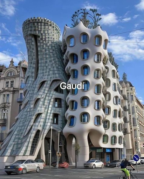 Prague 🇨���🇿 Travel | Hotels | Food | Tips on Instagram: "If the Dancing House were a canvas, architects would paint a masterpiece! 🏛️✨

💡 Prague’s Dancing House, designed by Frank Gehry and Vlado Milunić, is a striking example of deconstructivist architecture. Its unique, twisting design represents movement and fluidity, making it one of the city’s most iconic modern landmarks.

🏷️ Have you seen the Dancing House? Tag a friend who’d appreciate this architectural marvel!

Thanks to @architectanddesign 🎨" Deconstructivist Architecture, The Dancing House, Gehry Architecture, Dancing House, Prague Travel, Hotel Food, Antoni Gaudi, Frank Gehry, Tag A Friend