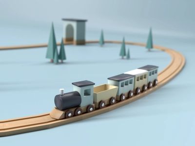 Train Illustration, Wooden Toys Design, Wooden Toy Cars, Baby Play Activities, Train Truck, Wood Games, Isometric Design, Wooden Games, Low Poly Art