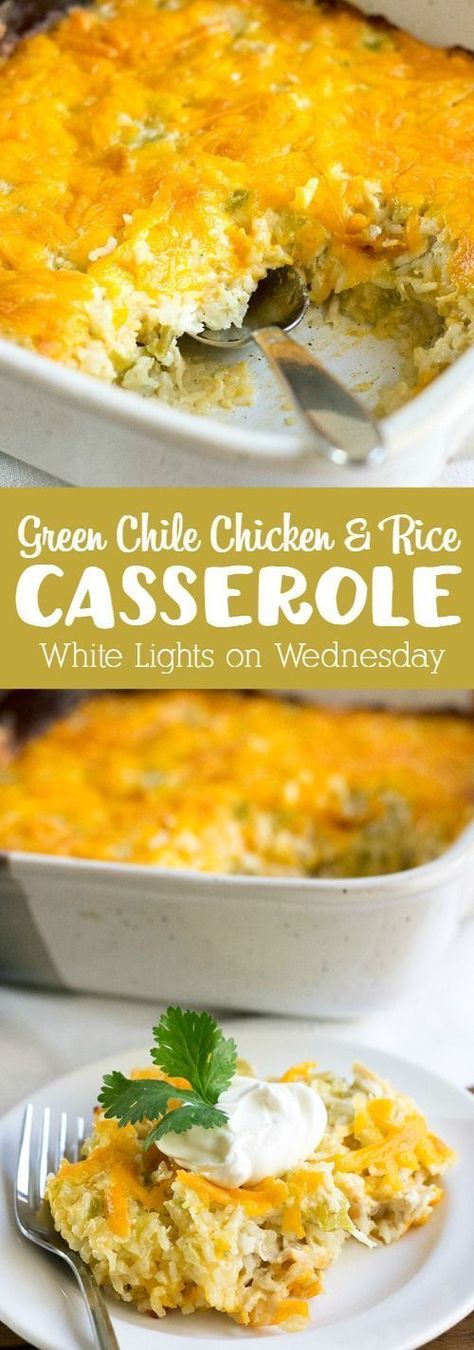 Green Chile Chicken And Rice, Crockpot Mexican, Southern Chicken, Chicken And Rice Casserole, Southern Comfort Food, Green Chile Chicken, Instant Rice, Chicken Bake, Comfort Food Southern