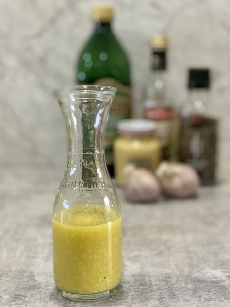 Classic French Vinaigrette Classic French Vinaigrette, Classic Salad Dressing, Easy French Vinegrette, Paris Salad Dressing Recipe, Apple Cider Vinegar Dressing Vinaigrette, French Vinegrette Recipe, French Dijon Vinaigrette Dressing, Vinegrate Dressing Vinaigrette Recipe, French Vinaigrette Dressing