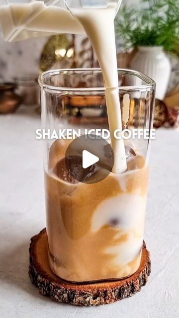 Rafia Mazhar on Instagram: "HERE'S HOW TO MAKE IT ⤵️
⠀⠀⠀⠀⠀⠀⠀⠀⠀
Summer Quenchers - Shaken Iced Coffee ☕️

Recipe
1 tsp espresso powder (not instant)
Sugar as required
1 pinch salt
Few ice cubes
2 tbsp water

Ice cubes as required 
Cold milk as required 

• In a clean glass jar add the coffee, sugar, salt, ice cube and water
• Seal the lid tightly and shake rigorously for 5 to 8 minutes until the coffee is frothy and doubled in volume 
• Add this to a glass and top with ice cubes & cold milk
• Serve & enjoy

⠀⠀⠀⠀⠀⠀⠀⠀
HAVE A QUESTION?
📝 Leave a comment 
⠀⠀⠀⠀⠀⠀⠀⠀⠀⠀⠀⠀⠀⠀⠀⠀⠀⠀
💾 Save this recipe for later
💌 Share with someone who would love to make this Shaken Iced Coffee
✨✅ Follow @rafmazcooks for more easy recipes and kitchen tips!
.
.
.
.
.
#coffee #feedfeed #icedcoffee #coldcoffee #icedlatt Home Made Iced Coffee Recipe, Shaken Iced Coffee, Best Cold Coffee Recipe, How To Make Cold Coffee, How To Make Cold Coffee At Home, Easy Shakes, Americano Recipe, Coffee Recipes At Home, Cold Coffee Drinks Recipes