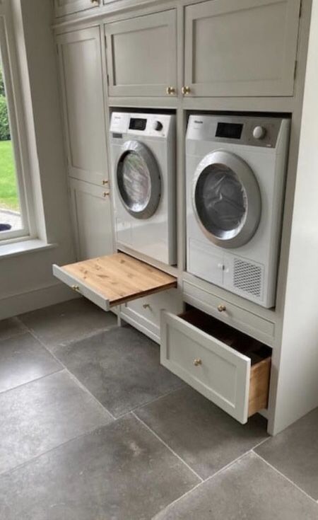 Mudroom And Laundry Room Combo, Laundry Renovation Ideas, Laundry Room Combo, Laundry Room Makeover Ideas, Boot Room Utility, Narrow Laundry Room, Small Utility Room, Utility Room Designs, Pantry Laundry Room