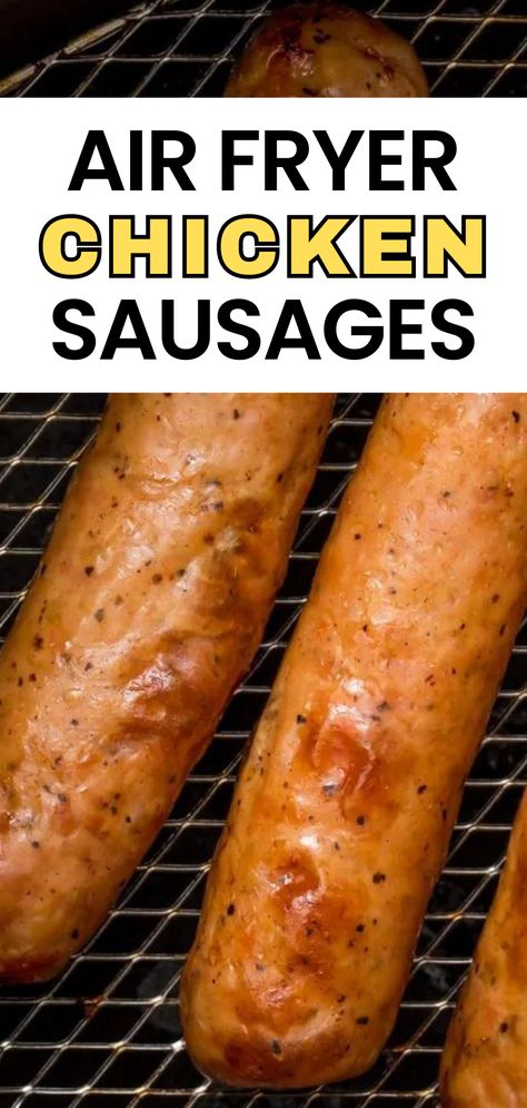 Chicken Sausage Air Fryer, Chicken Sausage Dinner Ideas, Chicken Sausage Dinner, Sausage Dinner Ideas, Air Fryer Chicken Sausage, Sausage In The Air Fryer, Family Lunch Recipes, Chicken Sausage Recipes, Raw Breakfast