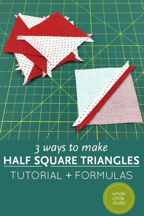 Half Square Triangles Tutorial, Triangle Quilt Tutorials, Hst Quilt, Half Square Triangle Quilts Pattern, Triangle Quilt Pattern, Triangle Quilts, Sun Salutations, Quilting 101, Beginner Quilt