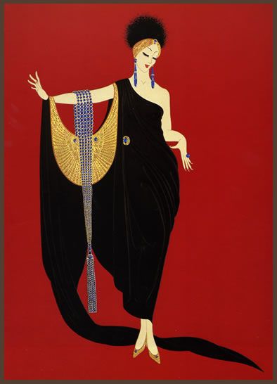 Glamour 1985 Erte Art Deco, Erte Art, Romain De Tirtoff, Affiches D'art Déco, Glamour Art, Mode Glamour, Aubrey Beardsley, Art Deco Illustration, Art Deco Lady