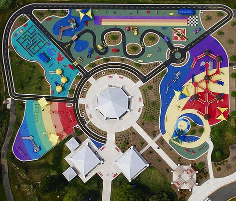 10 Incredible and Diverse Playgrounds from Around the World that You Need to See [LIST] - Goodnet Playground Design Plan, Playgrounds Architecture, Landscape Architecture Plan, Urban Playground, Landscape Architecture Drawing, Creative Playground, Kindergarten Design, Desain Lanskap, Children Park