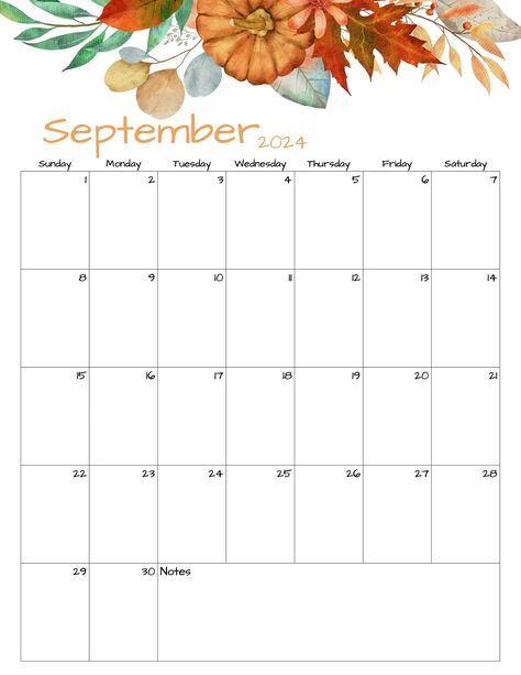 September Calendar 2023 Aesthetic, September 2024 Calendar, September Calendar 2024, September Kalender, Free Calendar Download, 2024 Printable Calendar, Portrait Layout, Calendar September, 2024 Printable