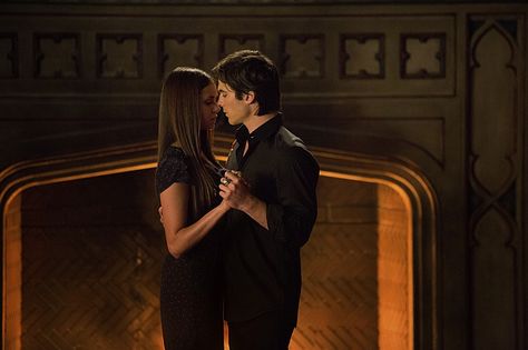 New 'Vampire Diaries' Season 6 Trailer Hits Awfully Close to Home for Ian Somerhalder & Nina Dobrev Vampire Diaries Enzo, Steven Mcqueen, Elena Damon, Ian And Nina, Michael Malarkey, Best Tv Couples, Ian Joseph Somerhalder, Damon Elena, Damon And Elena