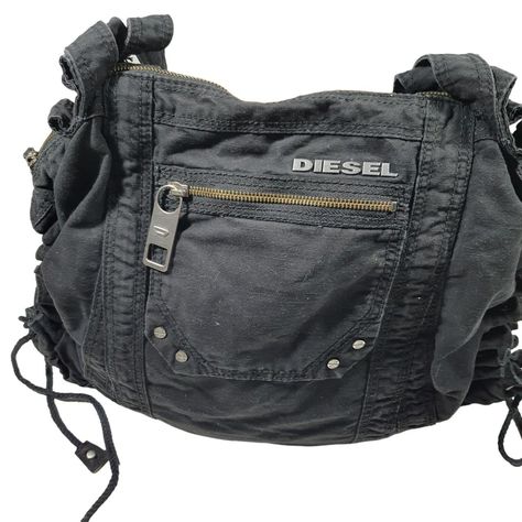 Y2k Bags Men, Cow Accessories, Diesel Messenger Bag, Vintage Canvas Bags, Vintage Diesel, Cargo Bag, Diesel Bag, Vintage Tote Bag, Aesthetic Bags