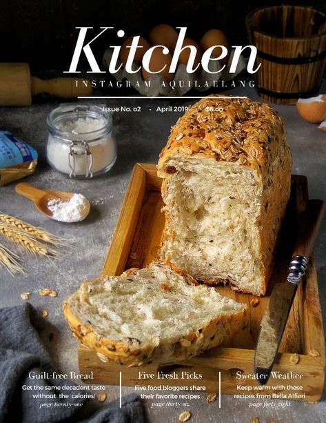 Food Magazine Cover, Baking Magazine, Food Magazine Layout, Magazines Cover, Magazine Cover Layout, Cake Magazine, Foodie Design, Magazine Cover Page, Food Typography