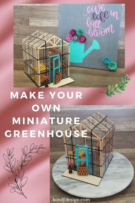 Do you like miniature houses, buildings, or pieces? I made a miniature greenhouse, that I would love to share with you. Doll House Greenhouse, Miniature Greenhouse Diy, Tiny Greenhouse Diy, Greenhouse Miniature, Diy Mini Greenhouse, Miniature Tools, Japanese Fairy, Miniature Greenhouse, F Design