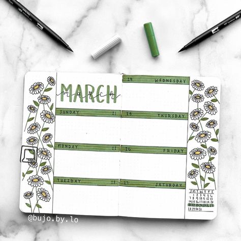 𝓂𝒶𝓇𝒸𝒽 𝓌𝑒𝑒𝓀 𝒻𝑜𝓊𝓇 what’s your favorite dessert? i’ll eat anything that has chocolate on it 🤤 but here’s my next weekly spread for march! i’m… March Bujo Weekly Spread, March Bujo Spread, March Weekly Spread, March Bujo, Journal March, Journal Things, Bullet Journal Work, Procreate Ideas, March Bullet Journal