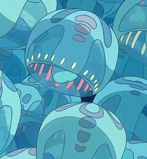 Ponyo Jellyfish, Anime Jellyfish, Gif Studio, Manga Gif, Ocean Gif, Jellyfish Blue, Collage Des Photos, Studio Ghibli Movies, Anime Gifs