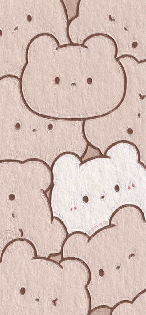 Cute Bear Backgrounds Aesthetic, Cute Wallpapers Aesthetic Bear, Cute Bear Wallpaper Aesthetic, Beige Kawaii Wallpaper, Aestich Wallpaper, Aesthetic Bear Wallpaper, Walpaper Wathsapp Aesthetic, Bear Wallpaper Aesthetic, Wallpaper Iphone Cute Girly