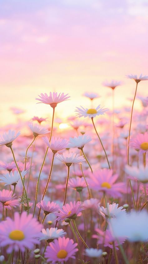 Field pink tulip sky outdoors | Premium Photo - rawpixel Cute And Pink Wallpaper, Daisy Background Aesthetic, Cute Tulips Wallpaper, Pink Tulip Wallpaper, Pastel Wallpaper Pink, Phone Wallpaper Flowers, Flower And Sky, Pink Pastel Wallpaper, Flower Field Wallpaper