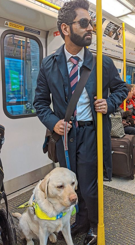 Within six weeks, Dr Patel (pictured) received a call from the Guide Dogs for the Blind As... Guide Dogs For The Blind, K9 Dogs, Service Dogs Gear, Dog Patch, Assistance Dog, Guide Dog, Dog People, Labrador Puppy, Dog Id