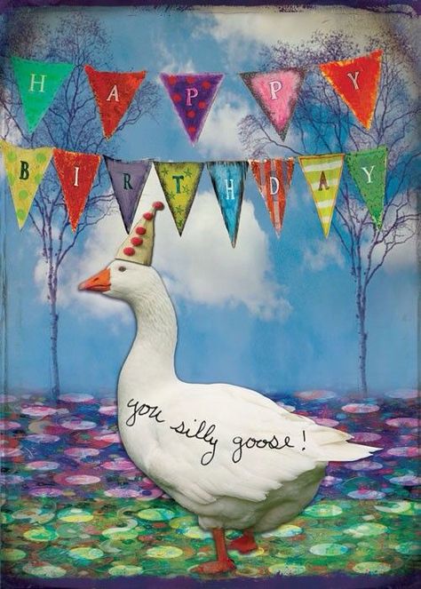 Silly goose Goose Party, Birthday Present Diy, Birthday Greetings Funny, Happy Birthday Funny, Birthday Quotes Funny, Silly Goose, Well Wishes, Birthday Wishes Quotes, Wishes Images